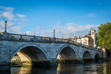 Fototapeta na wymiar Richmond Bridge, Richmond-upon-Thames, London, England, UK