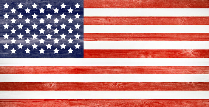 US amerikanische Flagge im Retro-Style