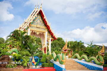 Wat Karon Buddhist temple travel summer trip famous landmark in Thailand