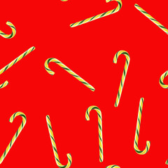 Lollipop on a red background