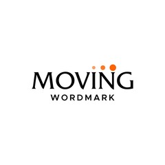 Clean and unique design wordmark about moving.
EPS 10, Vector.
