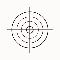 Simple black Target. Vector icon