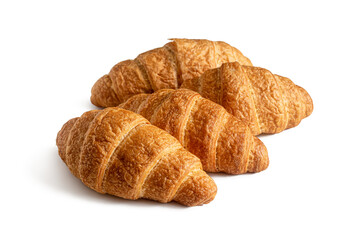 Fresh golden croissants for breakfast from a French bakery