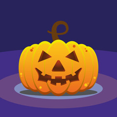 Illustration vector graphic of halloween pumpkin. Best for your halloween design