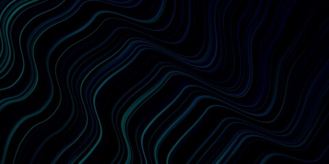 Dark BLUE vector template with lines. Colorful illustration with curved lines. Template for cellphones.
