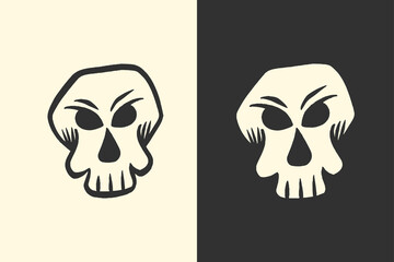 Skull Head Illustration for T-shirt Design