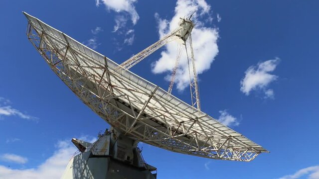 A large radio telescope dish