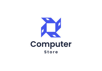 Computer Store Logo Images Stock Vectors. Laptop store logo.
