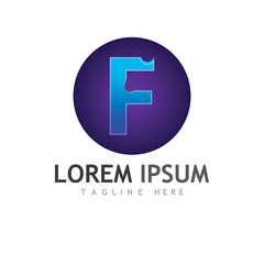 F Letter vector icon