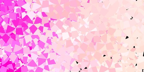 Light pink vector template with triangle shapes.