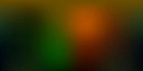 Dark Green, Red vector abstract blur template.