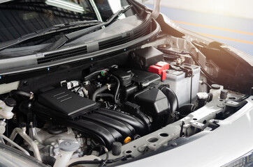 Fototapeta premium car engine detail