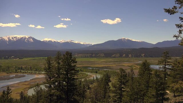 a river in a mountain valley