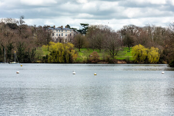 Mote House in Mote Park. A public park in Maidstone, Kent, England