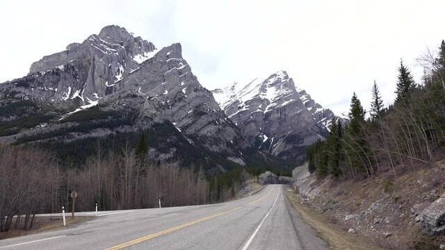 rocky mountains on a sunny day