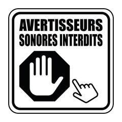 Obraz premium Logo avertisseurs sonores interdits.