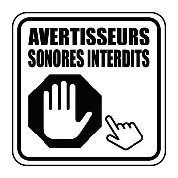 Logo avertisseurs sonores interdits.