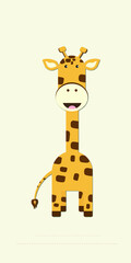 Vector. Background for a notebook. Giraffe. giraffe cartoon illustration