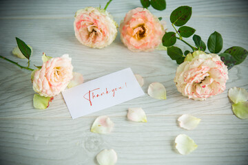 bouquet of beautiful orange roses on table