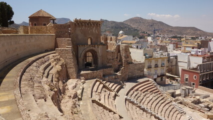 The Roman Theater in Cartagena, Region of Murcia, Spain