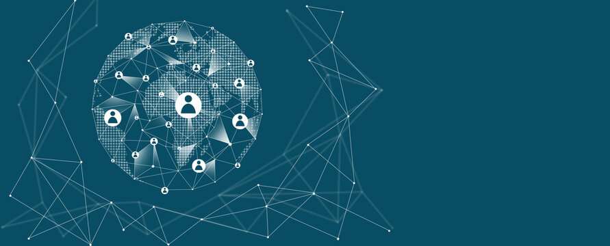 The gobal business network concept.