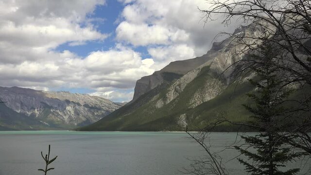 the rocky mountains on a spring day