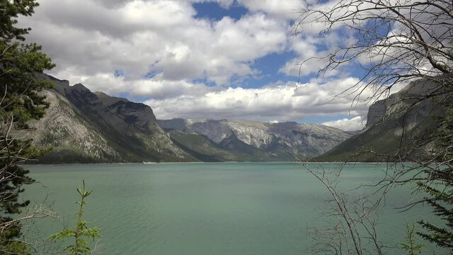 the rocky mountains on a spring day