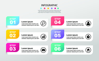 Modern Business data visualization. Process chart. Abstract elements of graph, diagram with steps, options, processes. Vector business template for presentation. Creative concept for infographic.