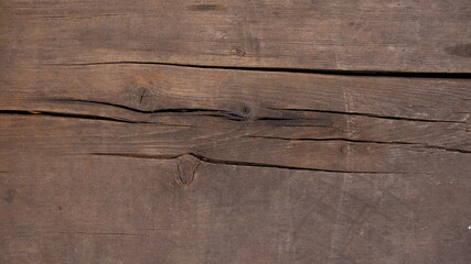 the old board is cracked