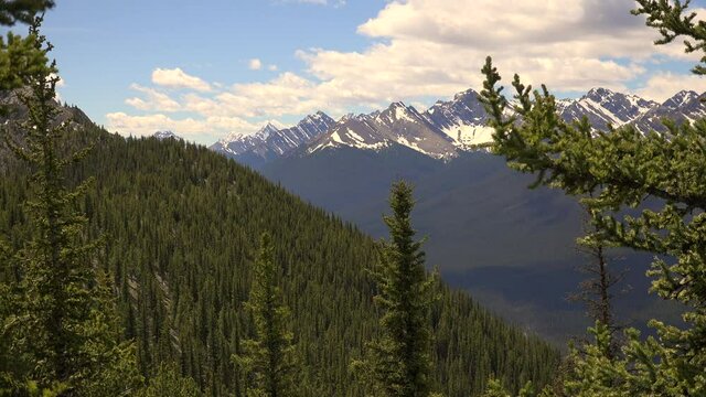 the rocky mountains on a spring day