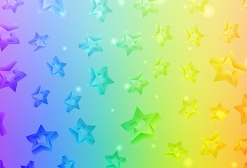 Light Multicolor vector texture with beautiful stars.