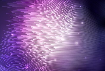 Dark Purple, Pink vector background with wry lines.