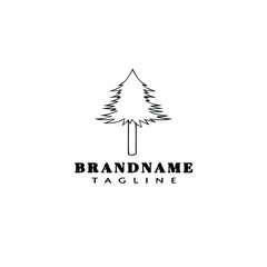 simple araucaria tree logo template icon design vector illustration