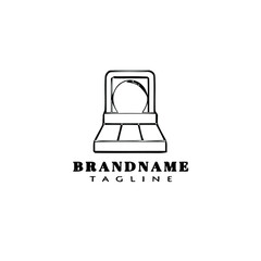 bowling cartoon logo icon design template black cute illustration