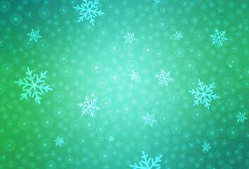 Light Green vector background in Xmas style.