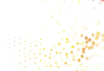 Light Orange vector background with spots.