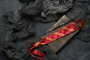 Fototapeta premium Tallinn, Estonia - September 23, 2021: Harry Potter movie style, Subjects of the school of magic.