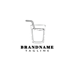 fresh drinks cartoon logo template icon design vector illustration
