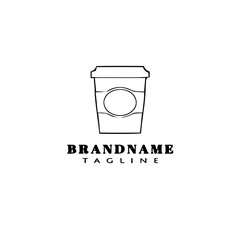 drink logo template icon design black isolated vector