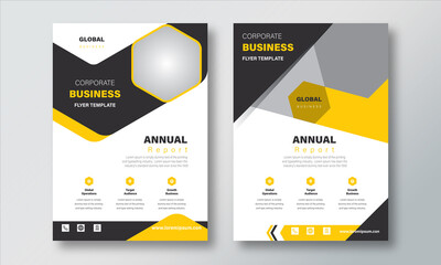 Corporate Business Flyer Layout  Template Background Design Concept Idea.