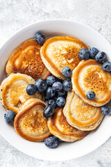 pancake berrie blueberrie breakfast fresh sweet dessert meal snack on the table copy space food background rustic