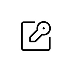 Key icon enter license key single icon graphic design vector