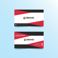Creative business card template. Portrait and landscape orientation. cyan Horizontal and vertical layout. red Vector illustration