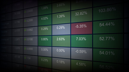 abstract background of stock market The commodity Economic prices index table