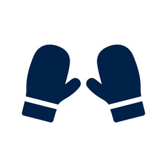 Winter glove icon logo template isolated on white background.