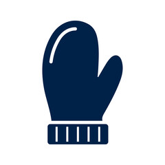 Winter glove icon logo template isolated on white background.