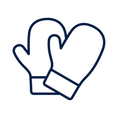 Winter glove icon logo template isolated on white background.
