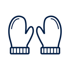 Winter glove icon logo template isolated on white background.