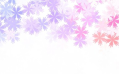 Light Pink, Yellow vector doodle background with flowers.