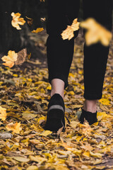 FHD WALLPAPER - Woman walking in park